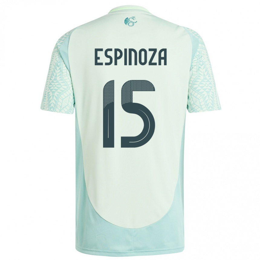 Kids Football Mexico Greta Espinoza #15 Linen Green Away Jersey 24-26 T-Shirt Nz