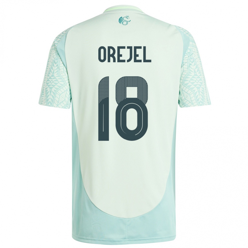 Kids Football Mexico Jocelyn Orejel #18 Linen Green Away Jersey 24-26 T-Shirt Nz