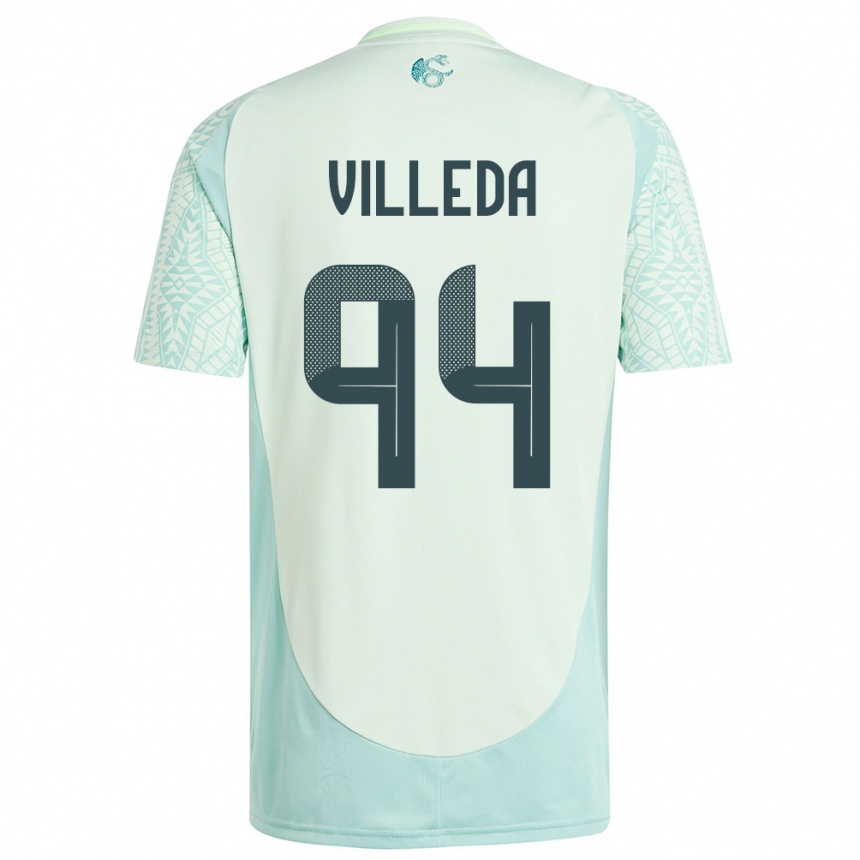 Kids Football Mexico Melany Villeda #94 Linen Green Away Jersey 24-26 T-Shirt Nz