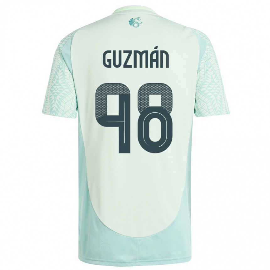 Kids Football Mexico Kinberly Guzman #98 Linen Green Away Jersey 24-26 T-Shirt Nz