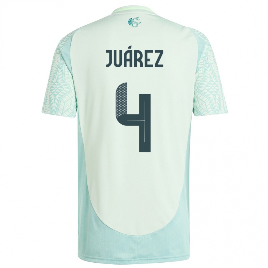 Kids Football Mexico Ramon Juarez #4 Linen Green Away Jersey 24-26 T-Shirt Nz