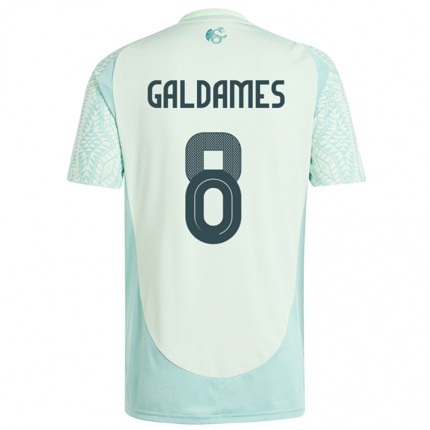 Kids Football Mexico Benjamin Galdames #8 Linen Green Away Jersey 24-26 T-Shirt Nz