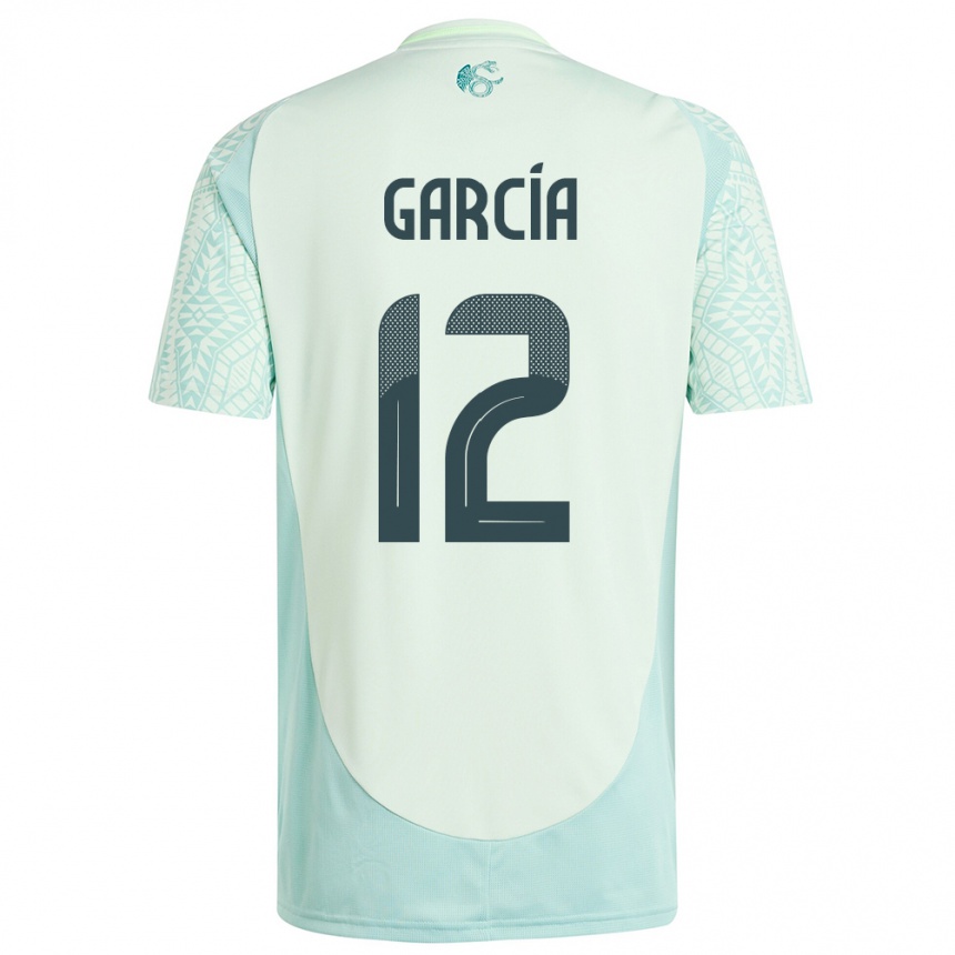 Kids Football Mexico Eduardo Garcia #12 Linen Green Away Jersey 24-26 T-Shirt Nz