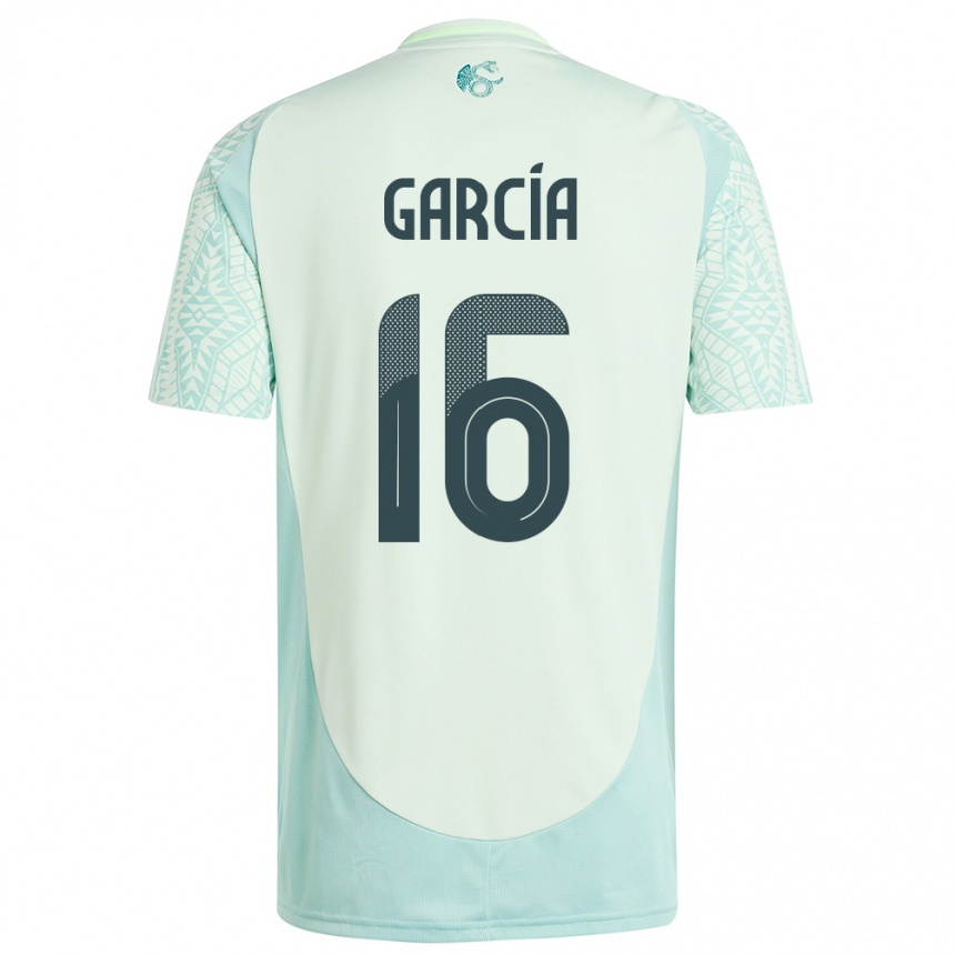 Kids Football Mexico Uziel Garcia #16 Linen Green Away Jersey 24-26 T-Shirt Nz