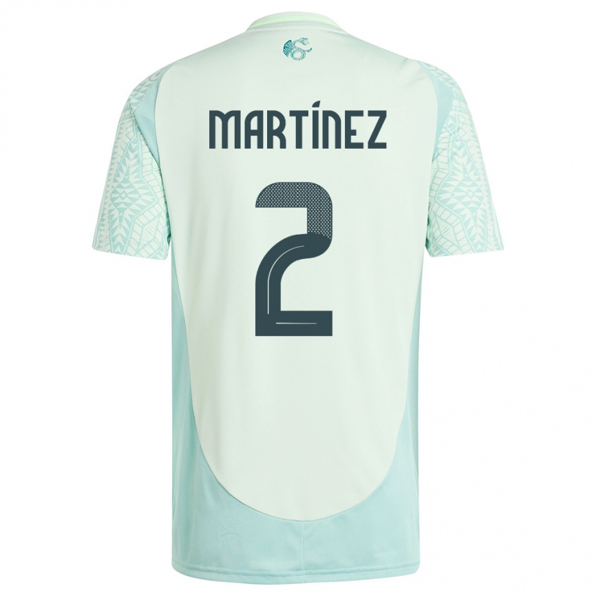 Kids Football Mexico Emilio Martinez #2 Linen Green Away Jersey 24-26 T-Shirt Nz