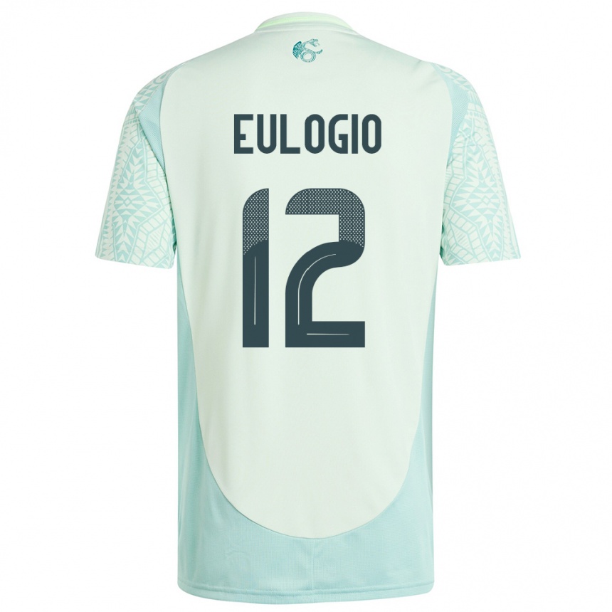 Kids Football Mexico Jose Eulogio #12 Linen Green Away Jersey 24-26 T-Shirt Nz