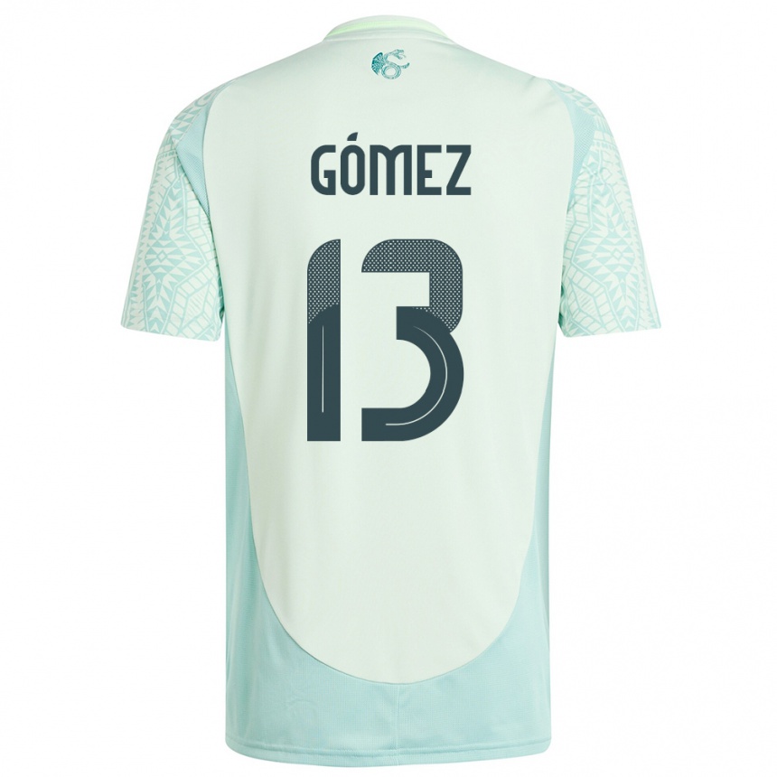 Kids Football Mexico Diego Gomez #13 Linen Green Away Jersey 24-26 T-Shirt Nz