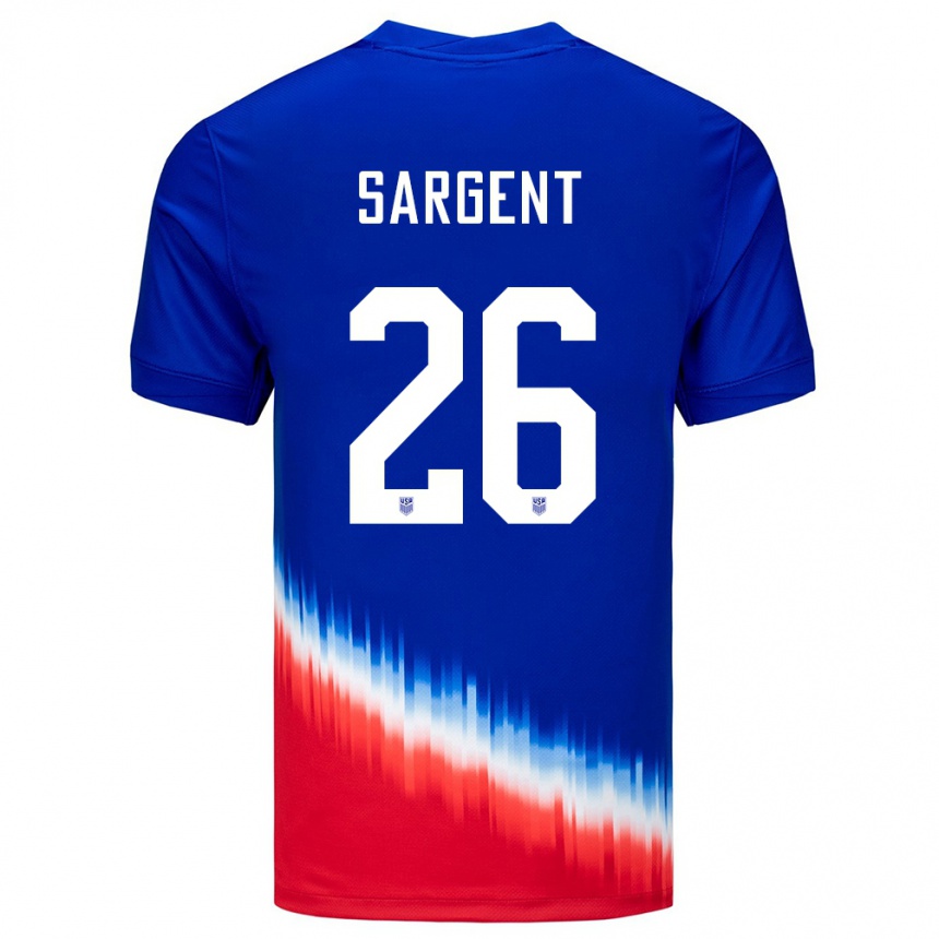 Kids Football United States Josh Sargent #26 Blue Away Jersey 24-26 T-Shirt Nz