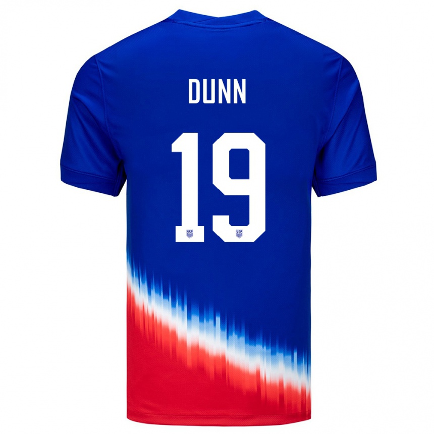 Kids Football United States Crystal Dunn #19 Blue Away Jersey 24-26 T-Shirt Nz