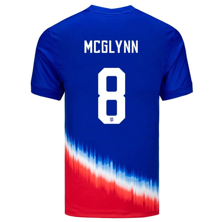 Kids Football United States Jack Mcglynn #8 Blue Away Jersey 24-26 T-Shirt Nz