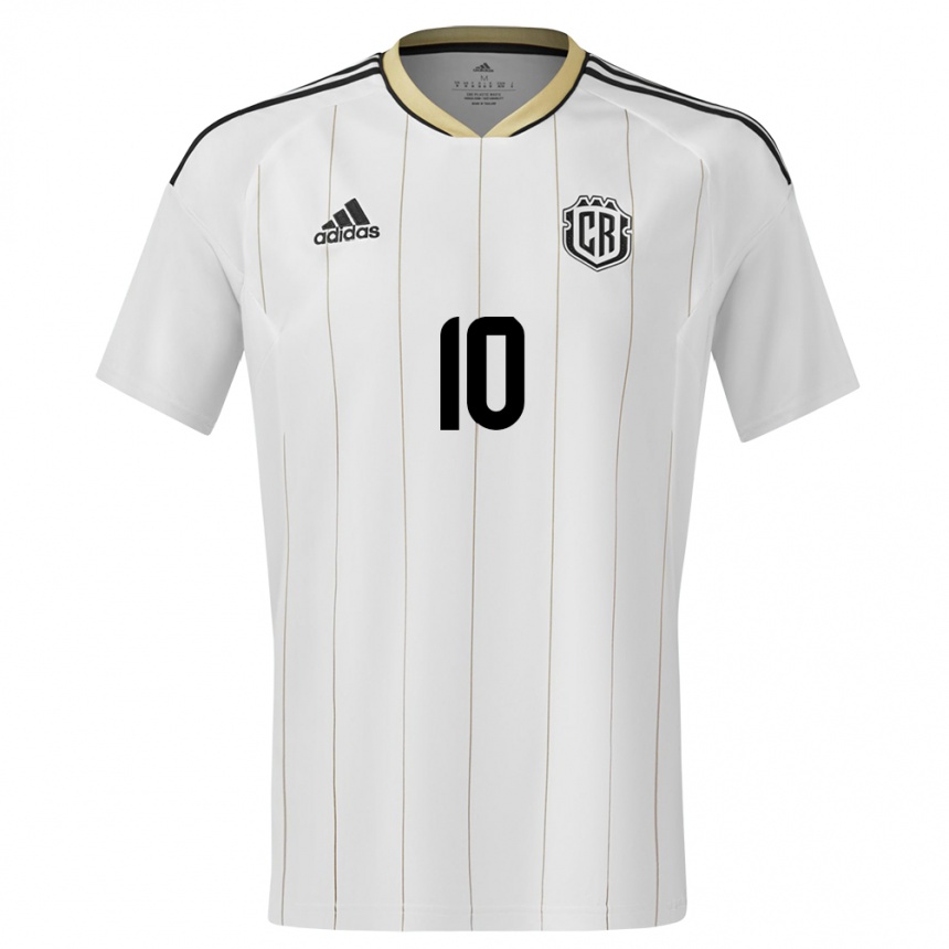 Kids Football Costa Rica Bryan Ruiz #10 White Away Jersey 24-26 T-Shirt Nz