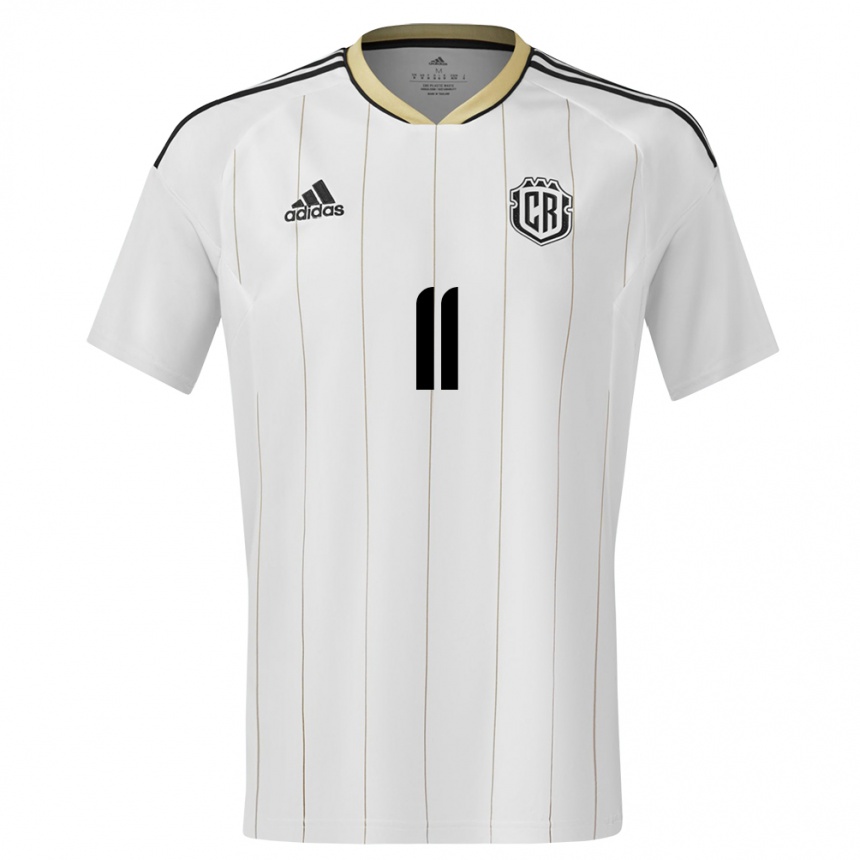 Kids Football Costa Rica Raquel Rodriguez #11 White Away Jersey 24-26 T-Shirt Nz