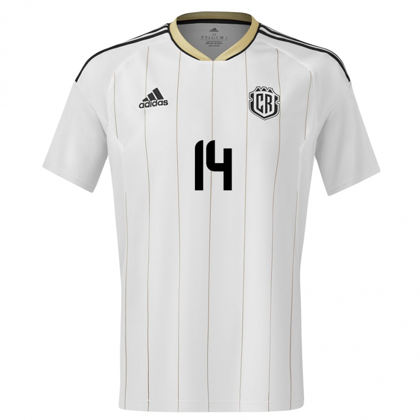 Kids Football Costa Rica Timothy Arias #14 White Away Jersey 24-26 T-Shirt Nz