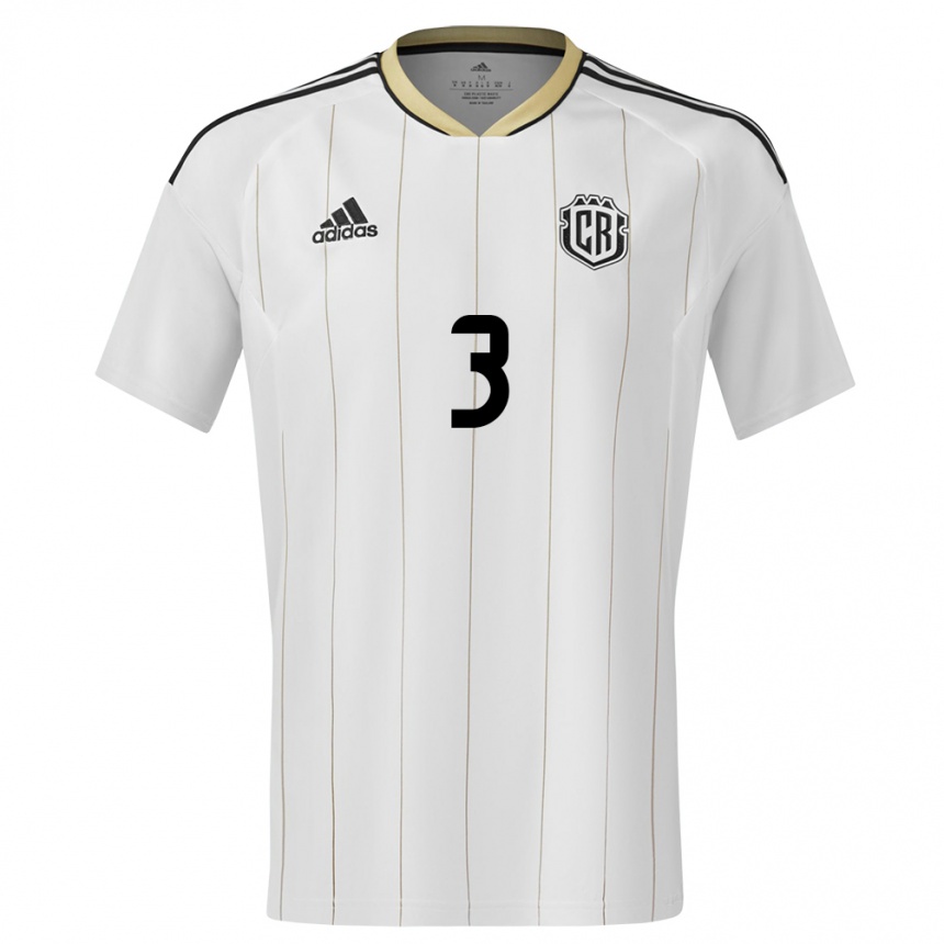 Kids Football Costa Rica Maria Coto #3 White Away Jersey 24-26 T-Shirt Nz