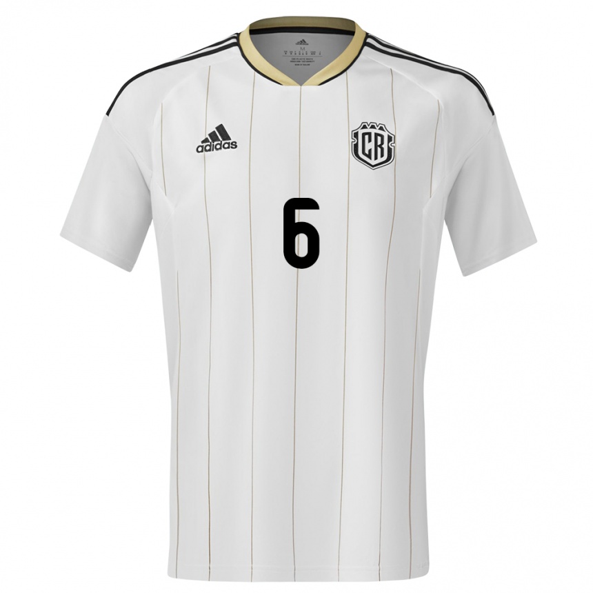 Kids Football Costa Rica Carol Sanchez #6 White Away Jersey 24-26 T-Shirt Nz