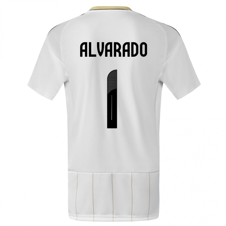 Kids Football Costa Rica Esteban Alvarado #1 White Away Jersey 24-26 T-Shirt Nz