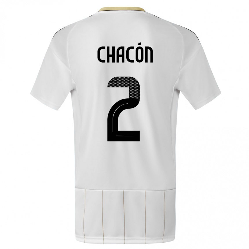 Kids Football Costa Rica Daniel Chacon #2 White Away Jersey 24-26 T-Shirt Nz