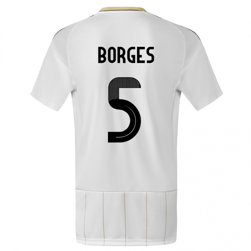 Kids Football Costa Rica Celso Borges #5 White Away Jersey 24-26 T-Shirt Nz