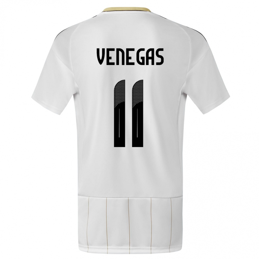 Kids Football Costa Rica Johan Venegas #11 White Away Jersey 24-26 T-Shirt Nz