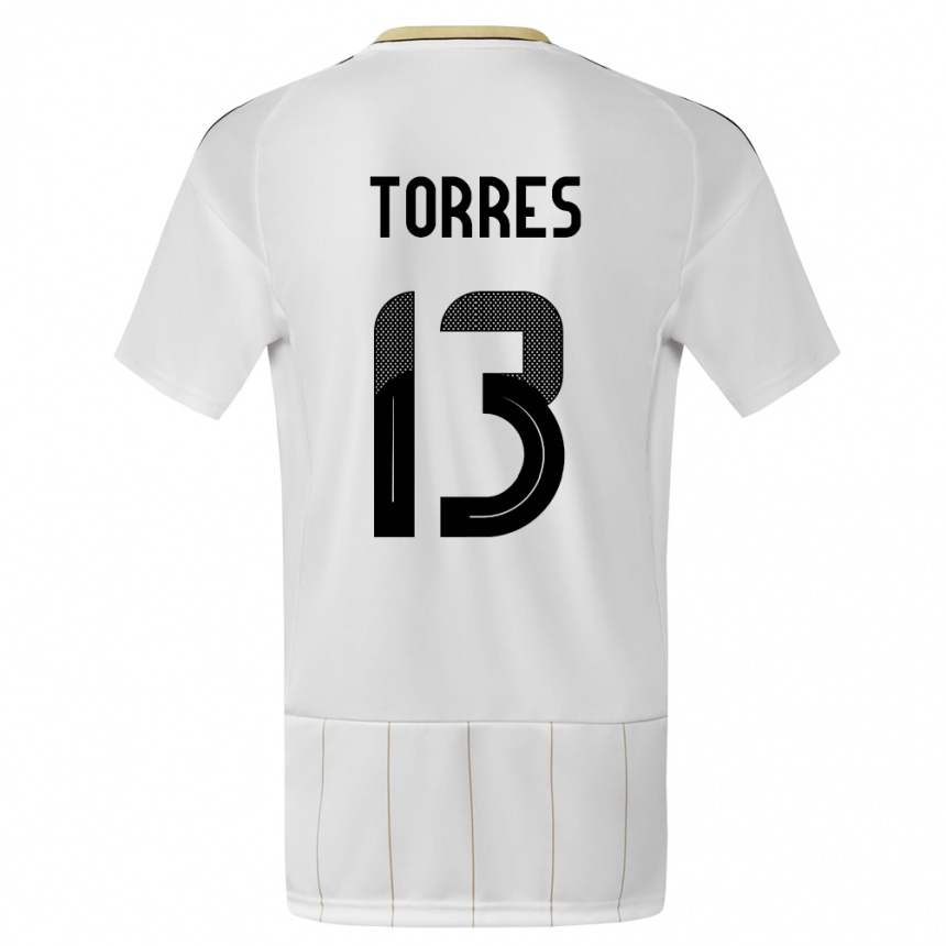 Kids Football Costa Rica Gerson Torres #13 White Away Jersey 24-26 T-Shirt Nz