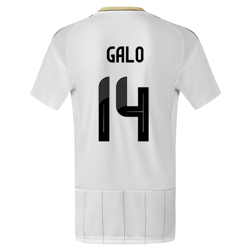 Kids Football Costa Rica Orlando Galo #14 White Away Jersey 24-26 T-Shirt Nz