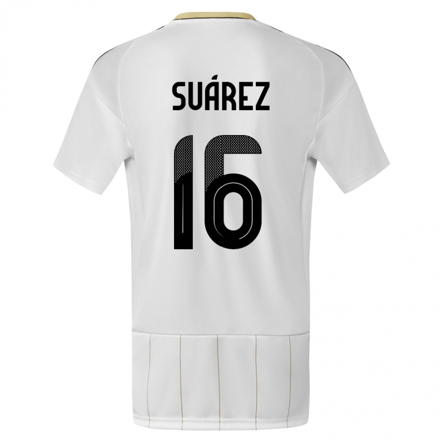 Kids Football Costa Rica Aaron Suarez #16 White Away Jersey 24-26 T-Shirt Nz