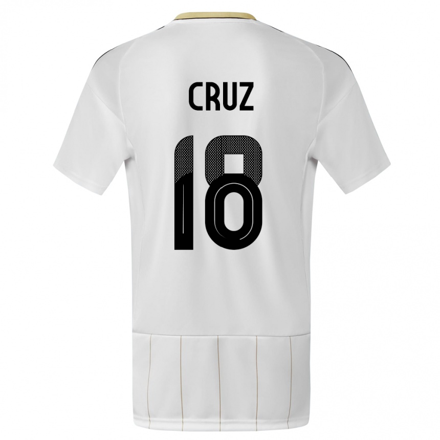 Kids Football Costa Rica Aaron Cruz #18 White Away Jersey 24-26 T-Shirt Nz