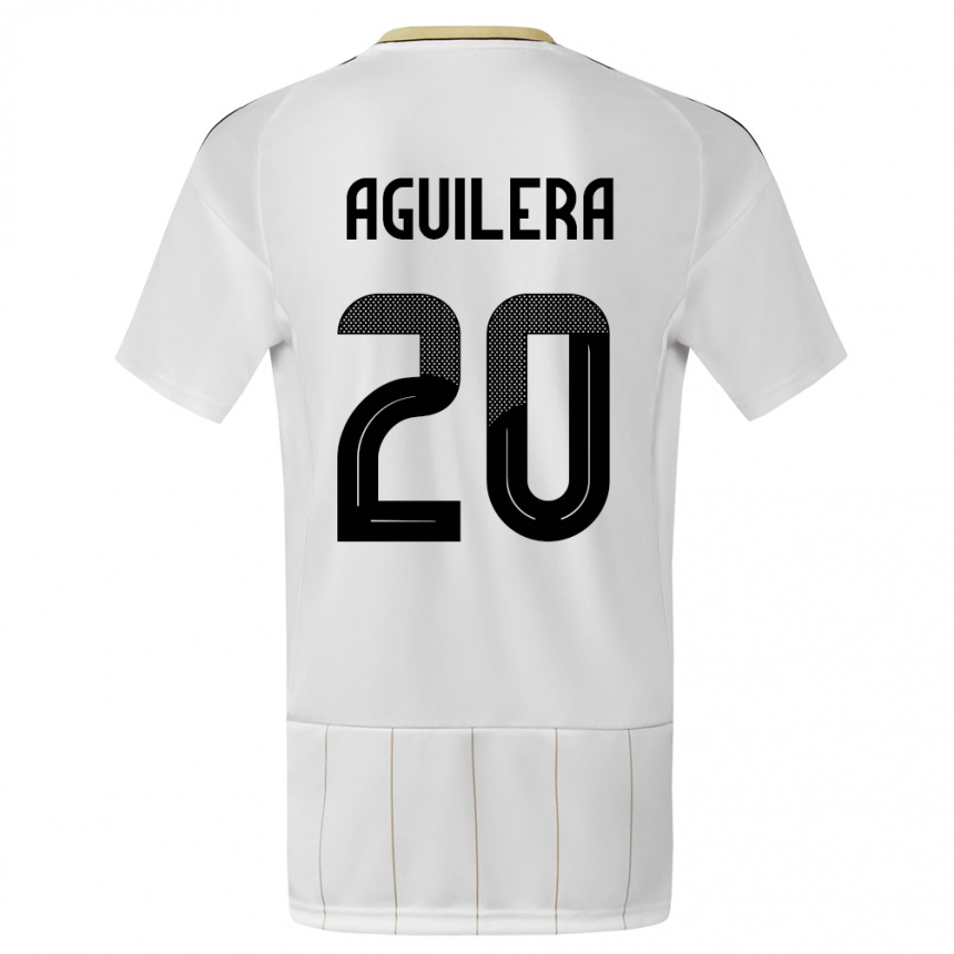 Kids Football Costa Rica Brandon Aguilera #20 White Away Jersey 24-26 T-Shirt Nz