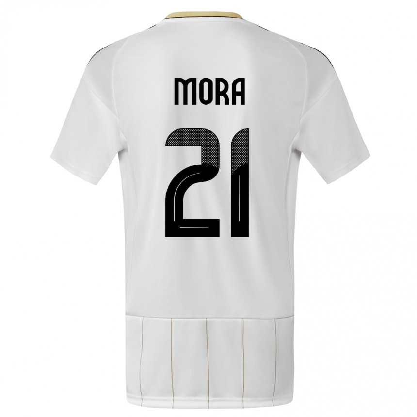 Kids Football Costa Rica Carlos Mora #21 White Away Jersey 24-26 T-Shirt Nz