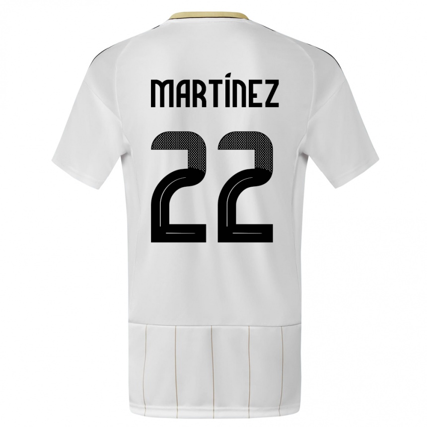 Kids Football Costa Rica Carlos Martinez #22 White Away Jersey 24-26 T-Shirt Nz