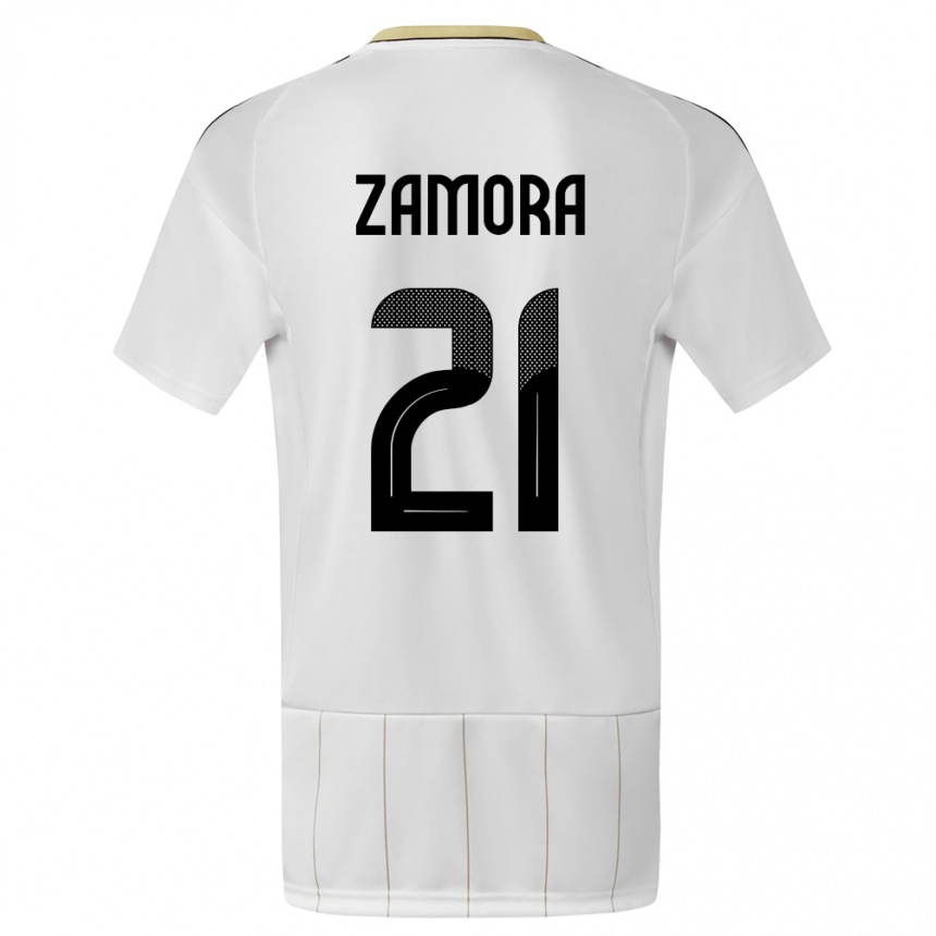 Kids Football Costa Rica Alvaro Zamora #21 White Away Jersey 24-26 T-Shirt Nz