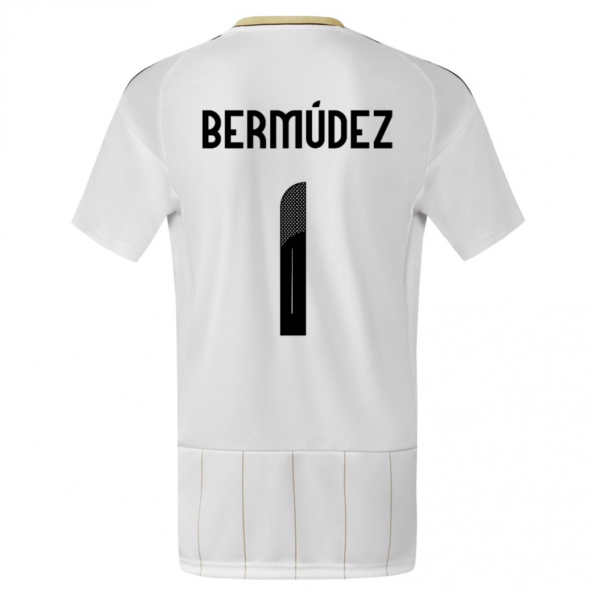 Kids Football Costa Rica Noelia Bermudez #1 White Away Jersey 24-26 T-Shirt Nz