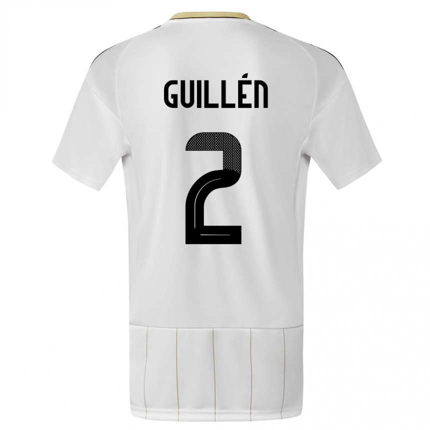 Kids Football Costa Rica Gabriela Guillen #2 White Away Jersey 24-26 T-Shirt Nz