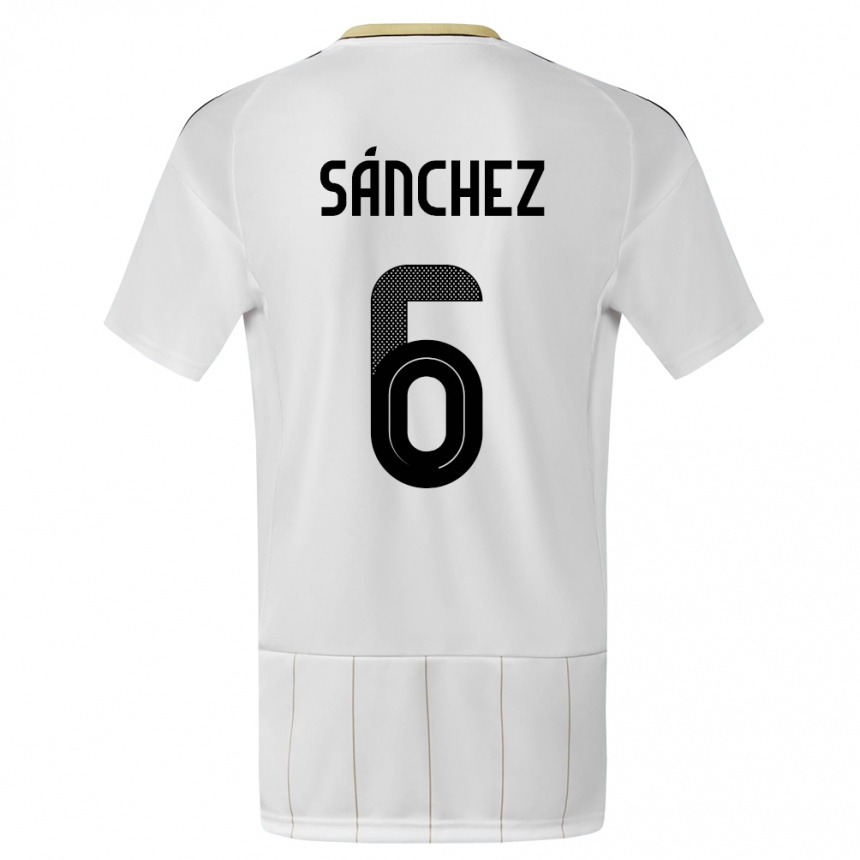 Kids Football Costa Rica Carol Sanchez #6 White Away Jersey 24-26 T-Shirt Nz