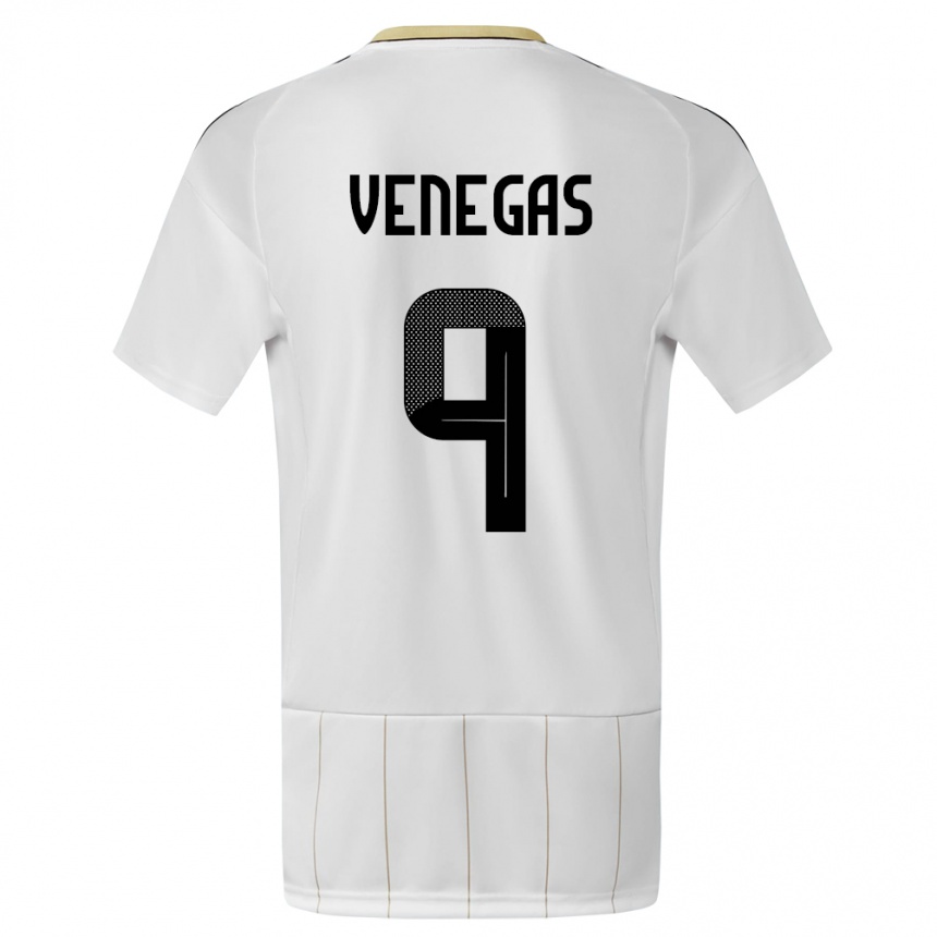 Kids Football Costa Rica Carolina Venegas #9 White Away Jersey 24-26 T-Shirt Nz