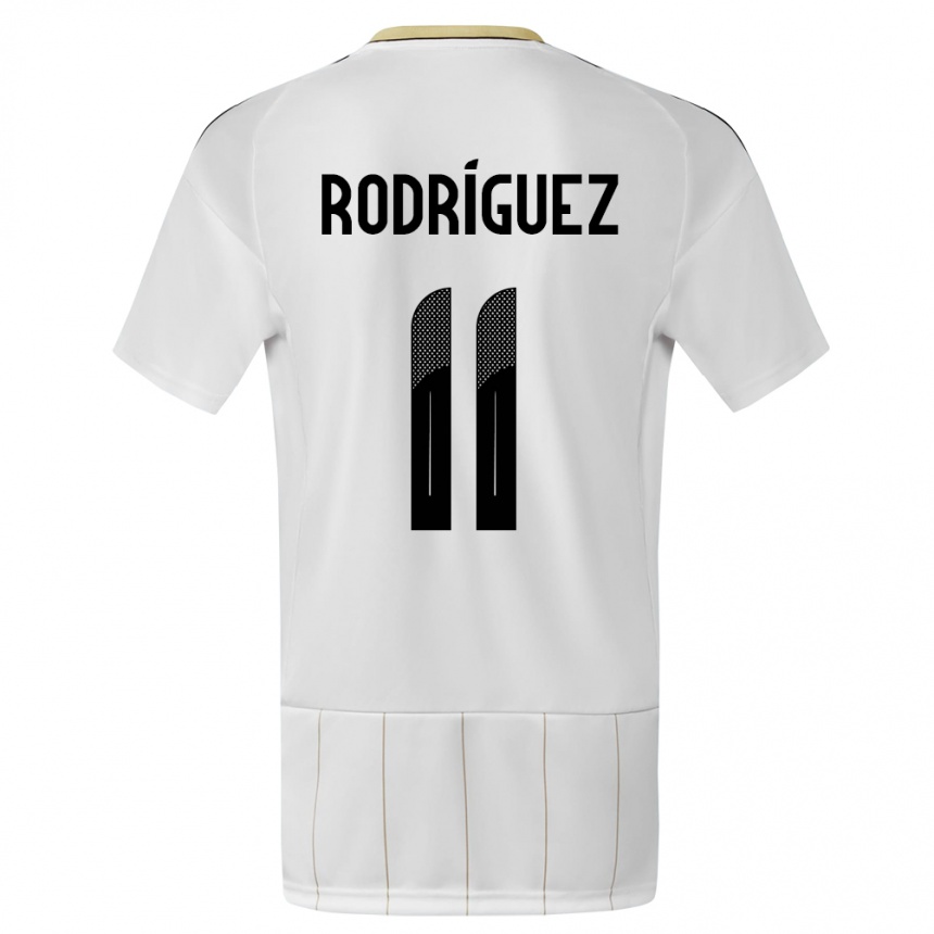 Kids Football Costa Rica Raquel Rodriguez #11 White Away Jersey 24-26 T-Shirt Nz