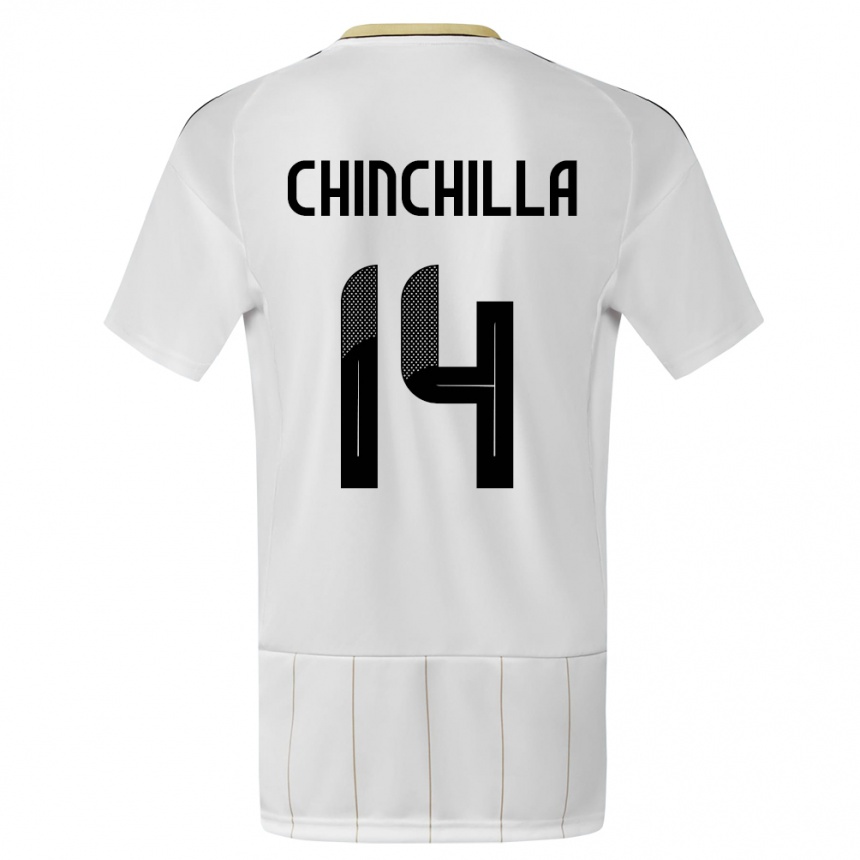 Kids Football Costa Rica Priscila Chinchilla #14 White Away Jersey 24-26 T-Shirt Nz