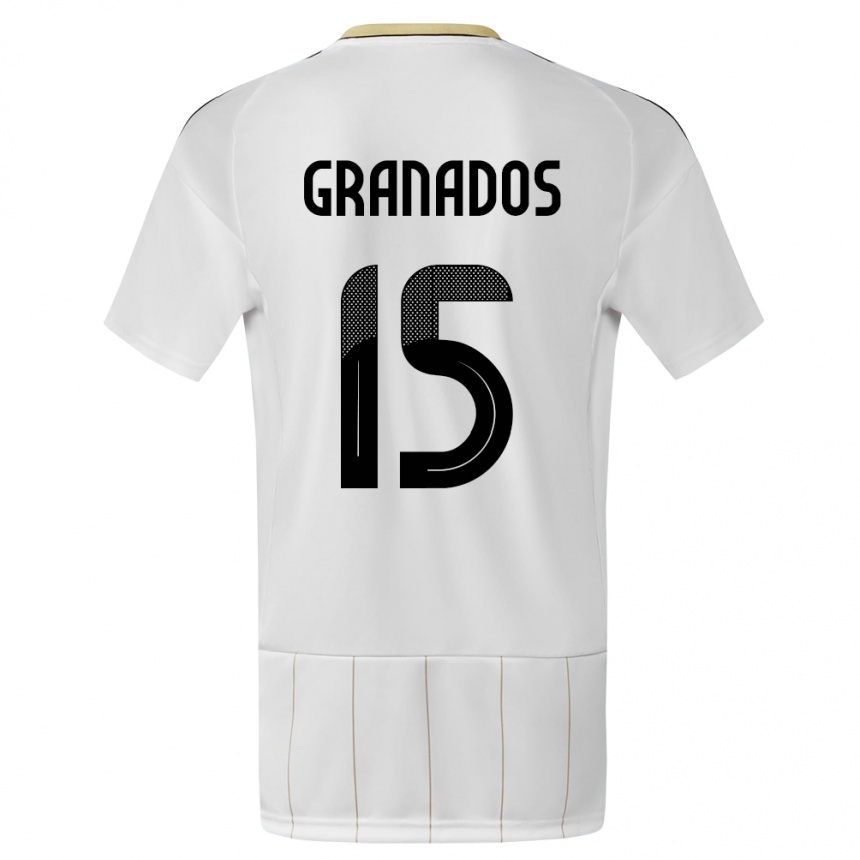 Kids Football Costa Rica Cristin Granados #15 White Away Jersey 24-26 T-Shirt Nz