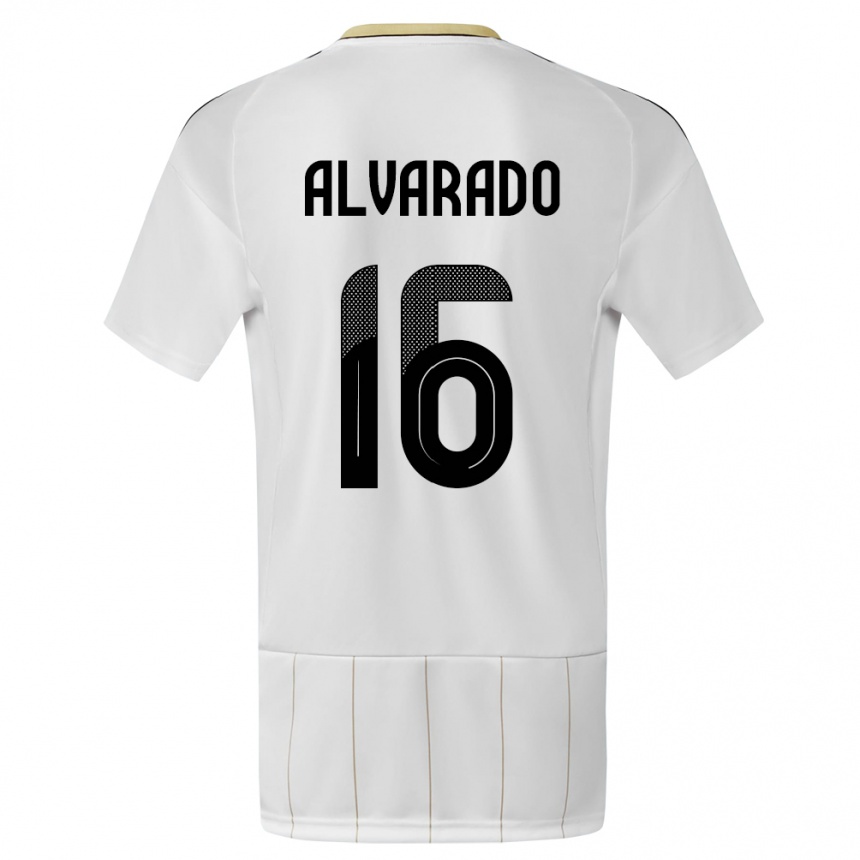 Kids Football Costa Rica Katherine Alvarado #16 White Away Jersey 24-26 T-Shirt Nz