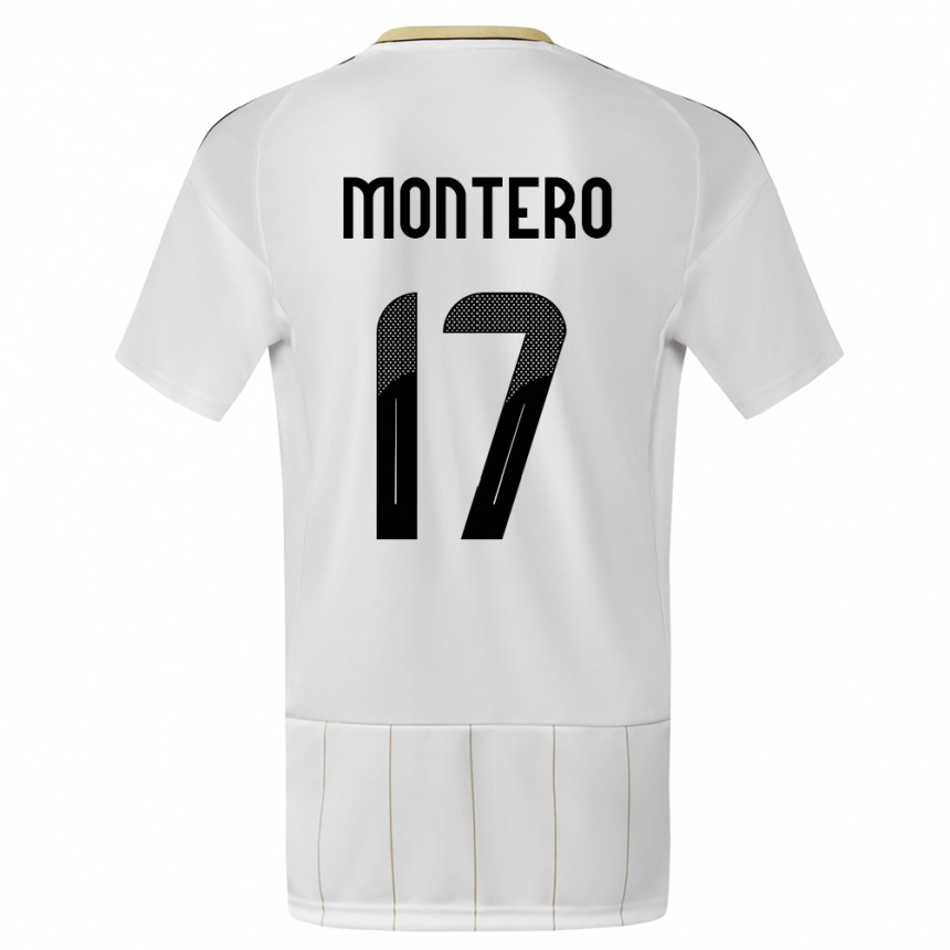 Kids Football Costa Rica Michelle Montero #17 White Away Jersey 24-26 T-Shirt Nz