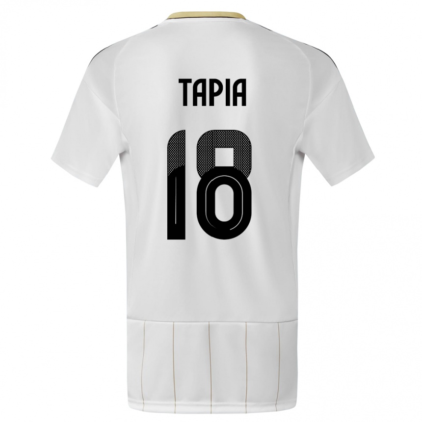 Kids Football Costa Rica Priscilla Tapia #18 White Away Jersey 24-26 T-Shirt Nz