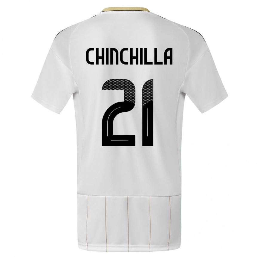 Kids Football Costa Rica Viviana Chinchilla #21 White Away Jersey 24-26 T-Shirt Nz