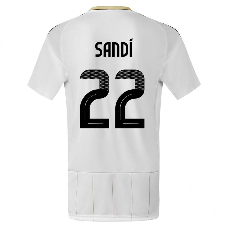 Kids Football Costa Rica Cristel Sandi #22 White Away Jersey 24-26 T-Shirt Nz