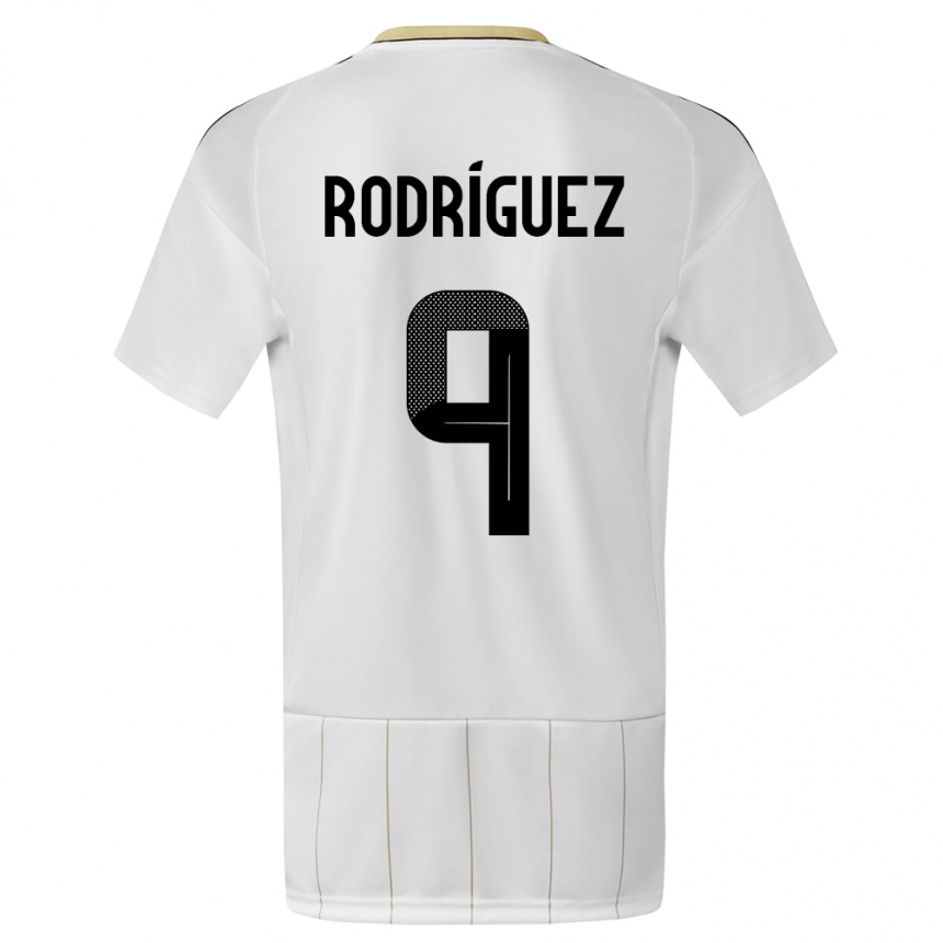 Kids Football Costa Rica Doryan Rodriguez #9 White Away Jersey 24-26 T-Shirt Nz