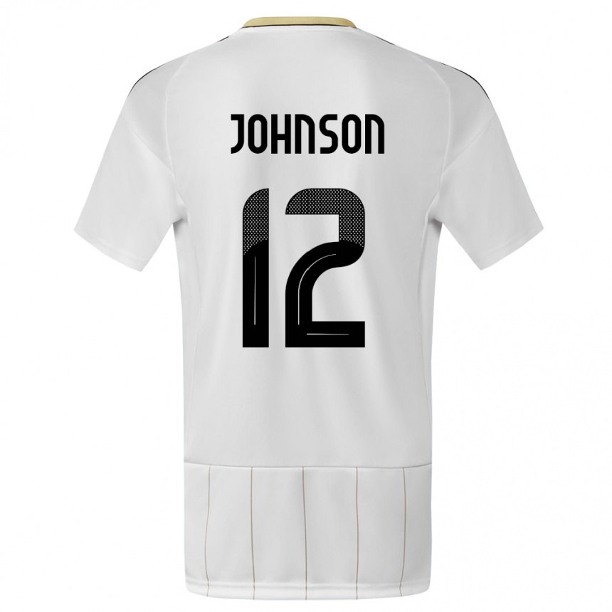 Kids Football Costa Rica Shawn Johnson #12 White Away Jersey 24-26 T-Shirt Nz