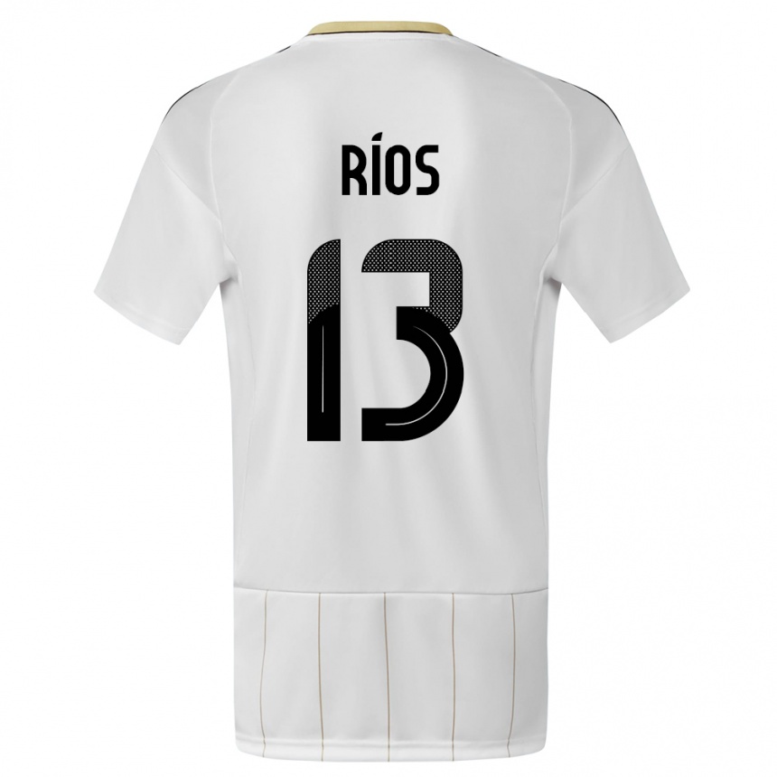 Kids Football Costa Rica Keral Rios #13 White Away Jersey 24-26 T-Shirt Nz