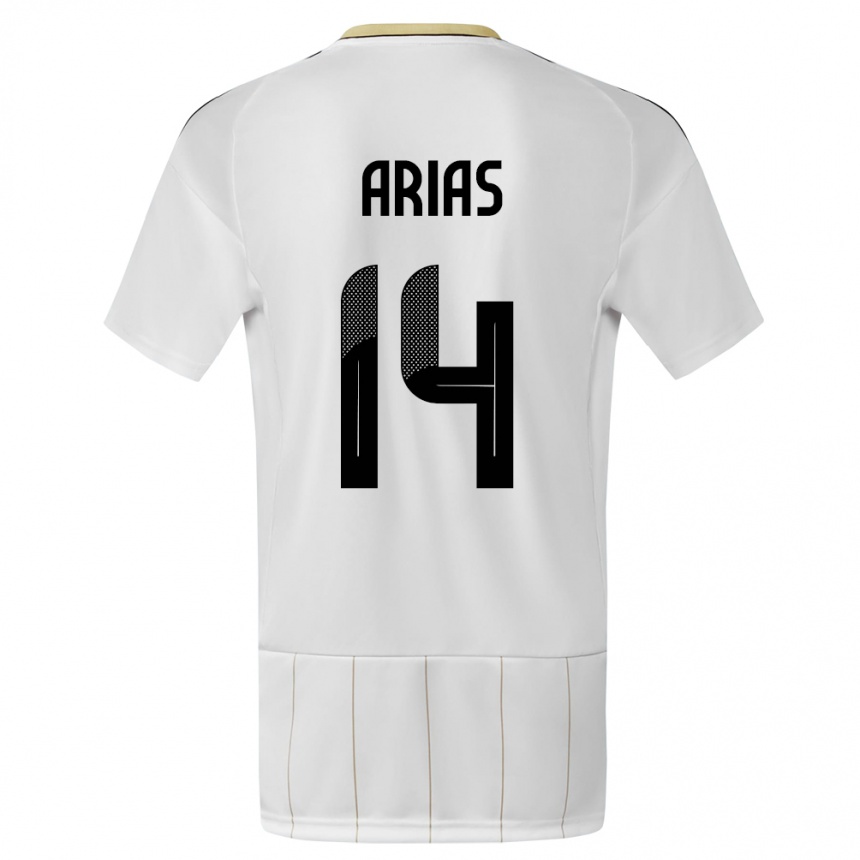 Kids Football Costa Rica Timothy Arias #14 White Away Jersey 24-26 T-Shirt Nz