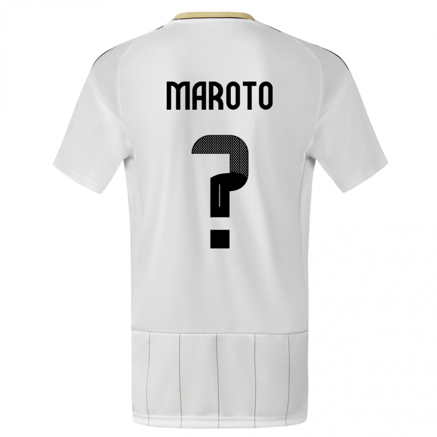 Kids Football Costa Rica Victor Maroto #0 White Away Jersey 24-26 T-Shirt Nz