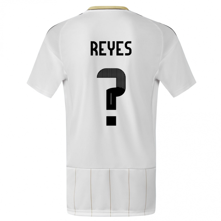 Kids Football Costa Rica Kenan Reyes #0 White Away Jersey 24-26 T-Shirt Nz