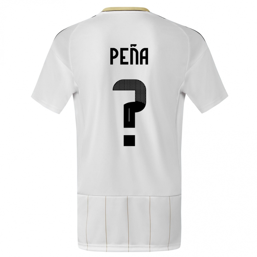 Kids Football Costa Rica Randy Pena #0 White Away Jersey 24-26 T-Shirt Nz